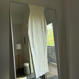 SEROYA white knit midi dress NWOT